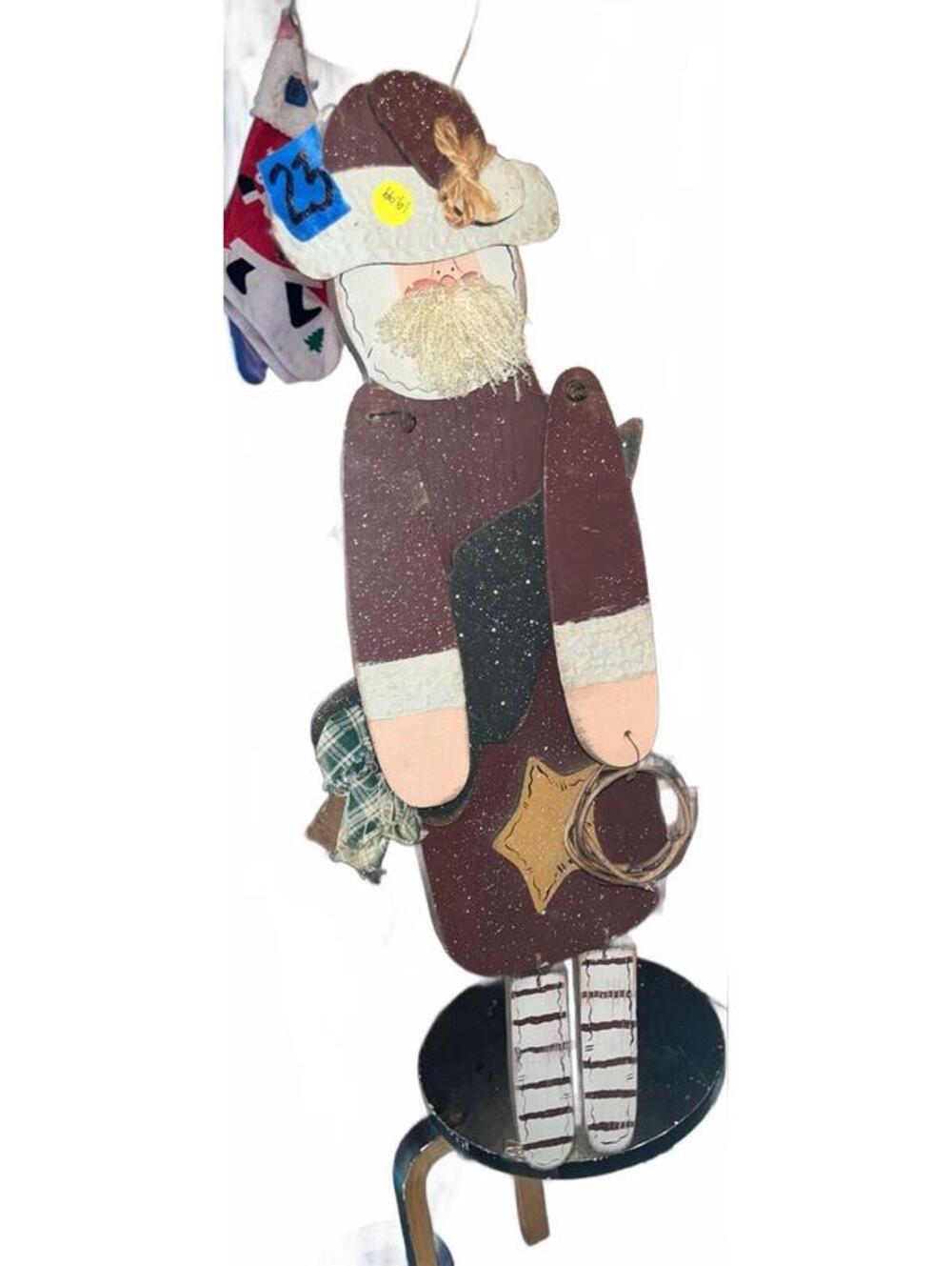 Handmade Rustic Santa Claus Holiday Wall Decor